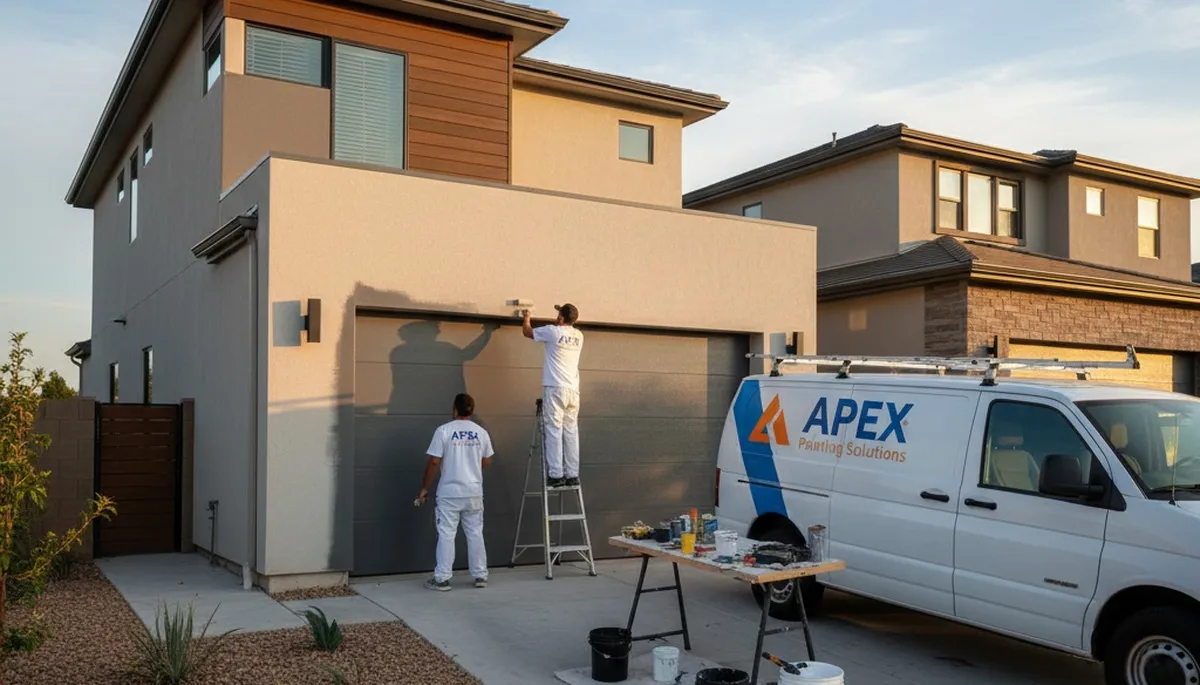 Professional garage door painting by expert house painters in Buffalo, NY