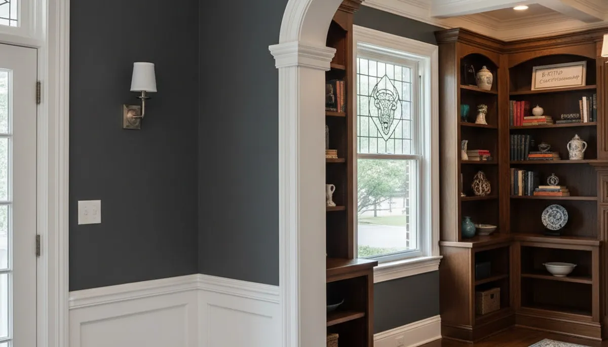 Professional interior trim painting with crisp lines and smooth finishes in Buffalo, NY home