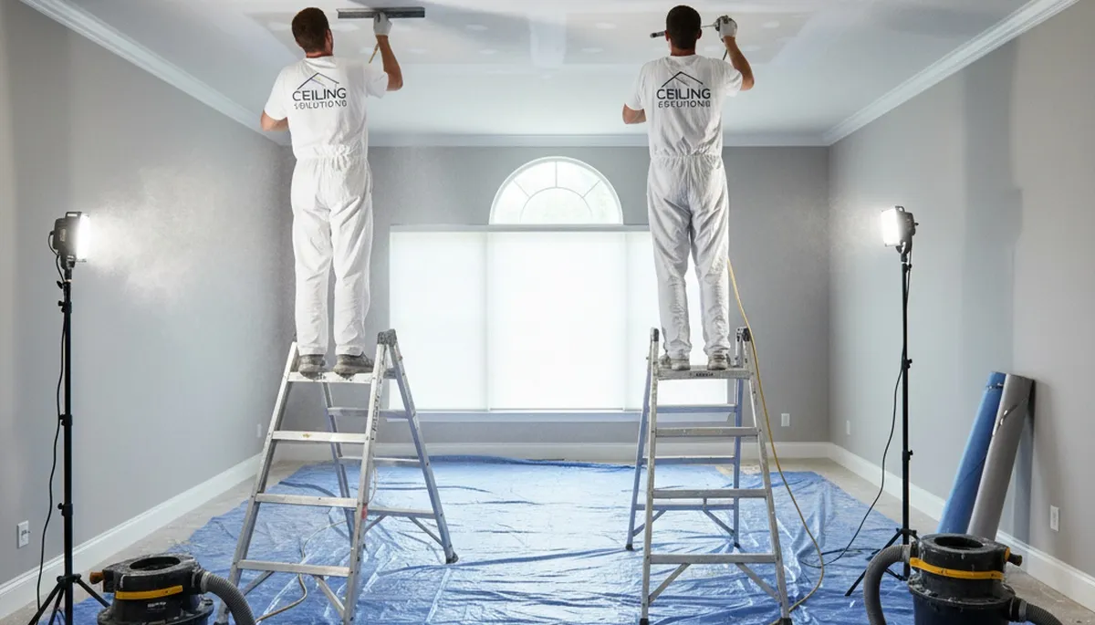 Professional popcorn ceiling removal and refinishing in Buffalo, NY home interior